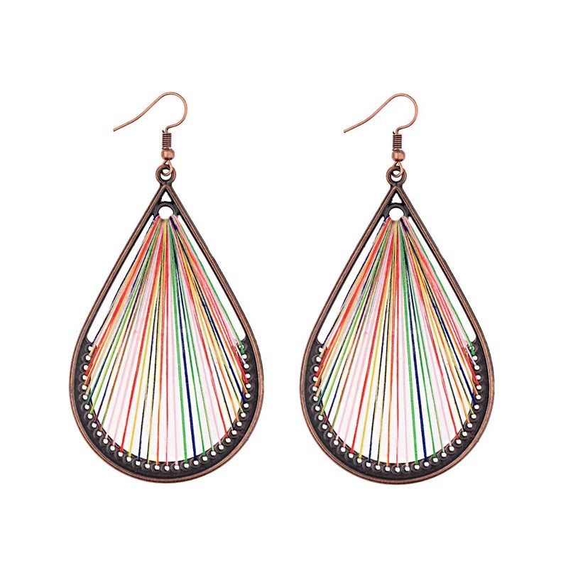 Profile Large Female Retro Style Temperament Earrings