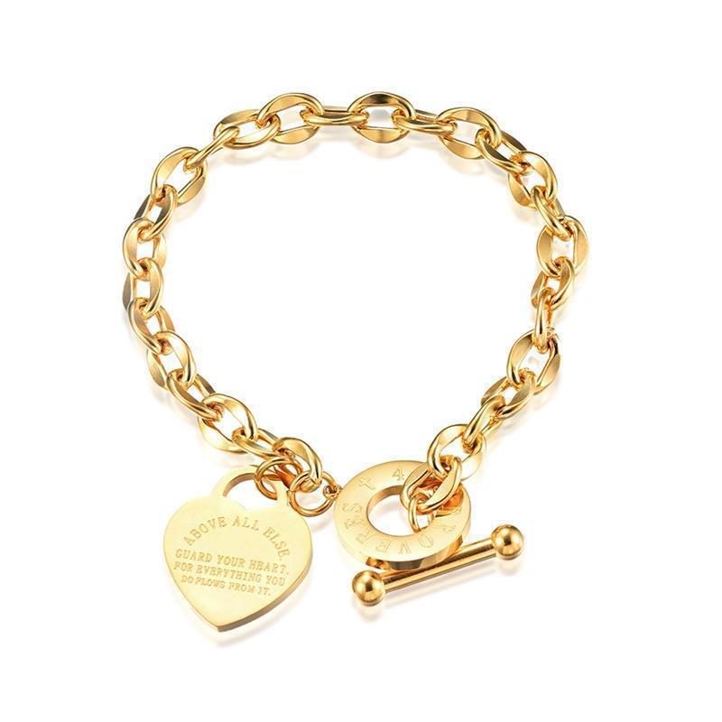 Titanium Steel Female Gold Fashion Light Luxury High Bracelets