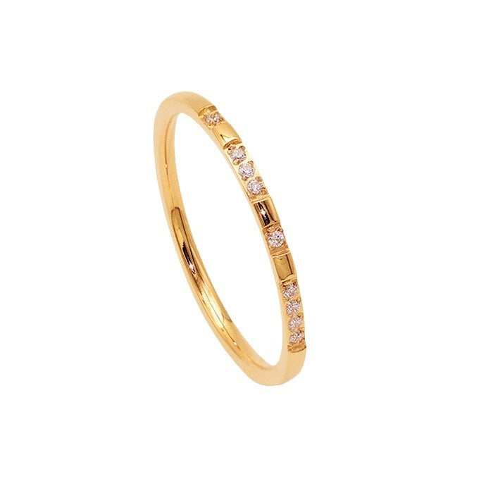 Women's Diamond For Design High-grade Titanium Steel Ring