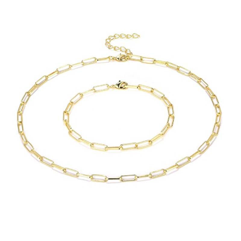 Curved Cross Clip Chain Simple Splendid Necklace
