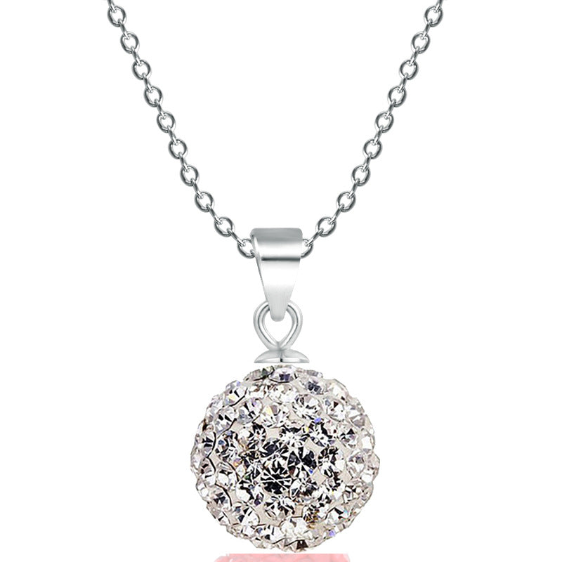 Sier Rhinestone Ball Crystal Full Diamond Mori Style Pendants