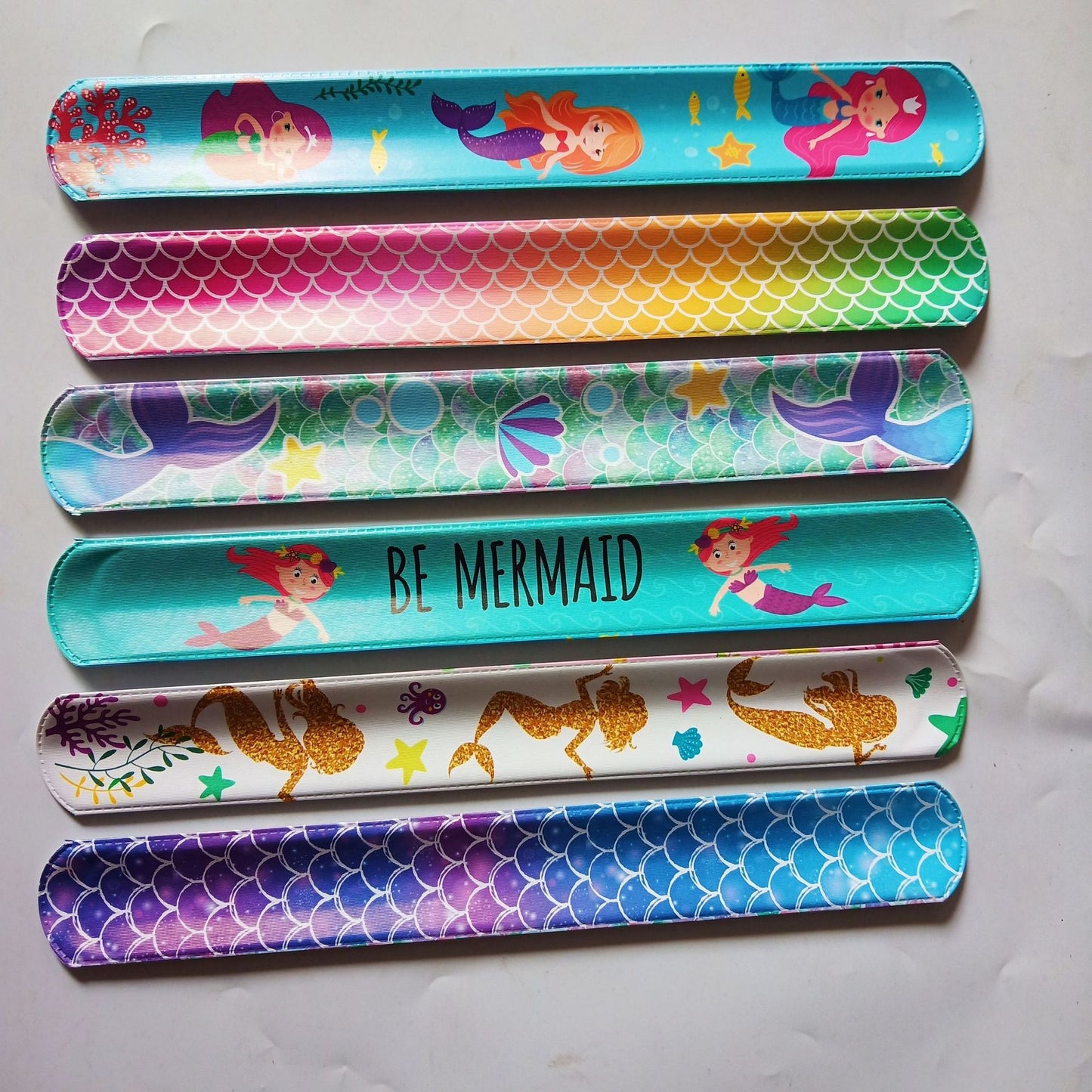 Choose Mermaid Pop Wrist Strap Slap Bracelet