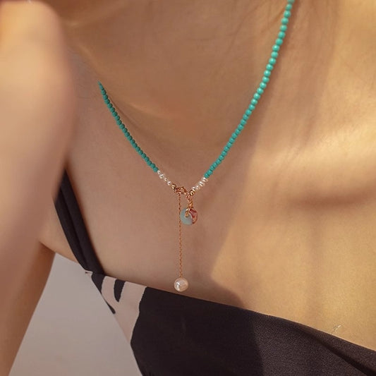 Beaded Turquoise High-grade Clavicle Chain Niche Necklaces