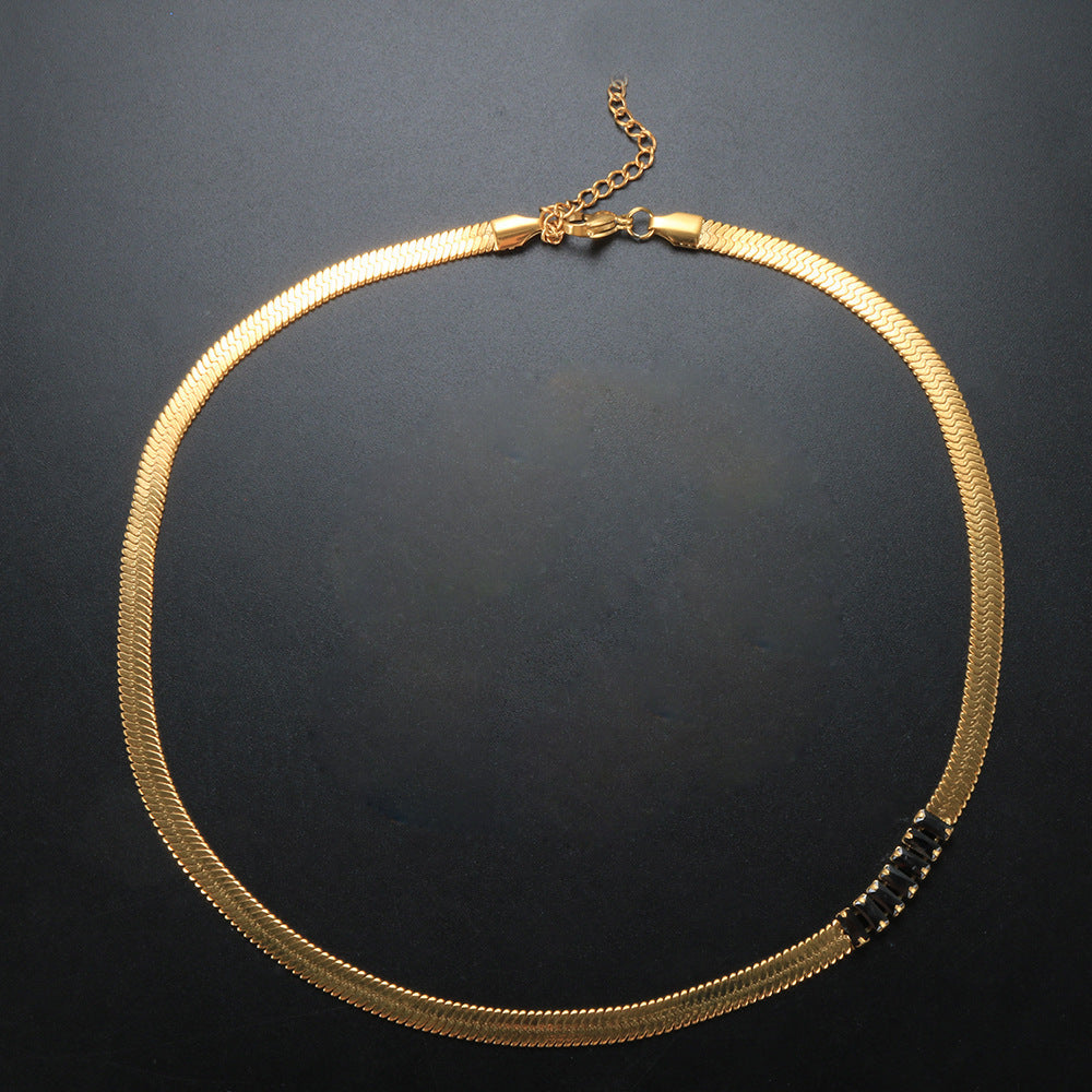 Stainless Steel Snake Bones Chain Simple Gold-plated Fashion Bracelets