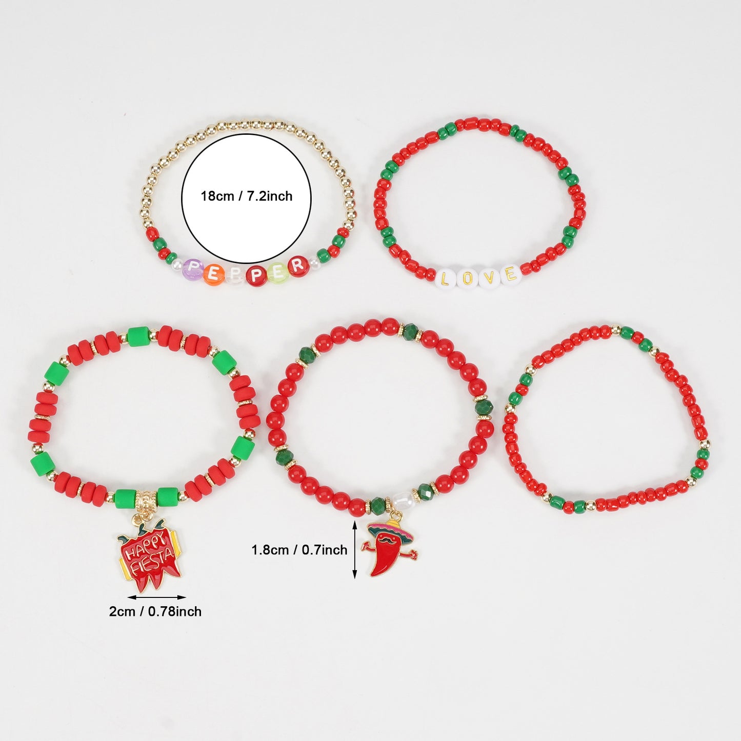 Mexican Pepper Festival Carnival Party Bohemian Bracelet