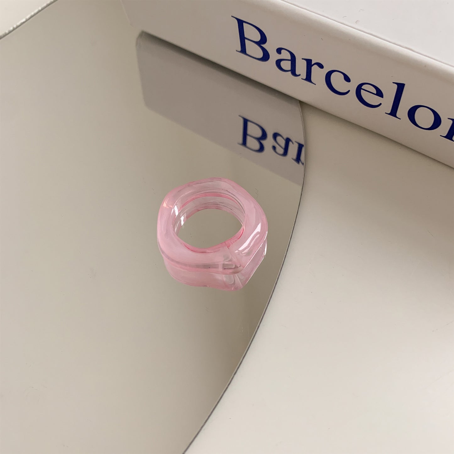 Summer Wind Sweet Color Transparent Healing Simple Trend Index Finger Ring