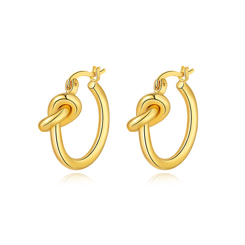 Zhang Knotted Metal Design High Quality Sense Earrings