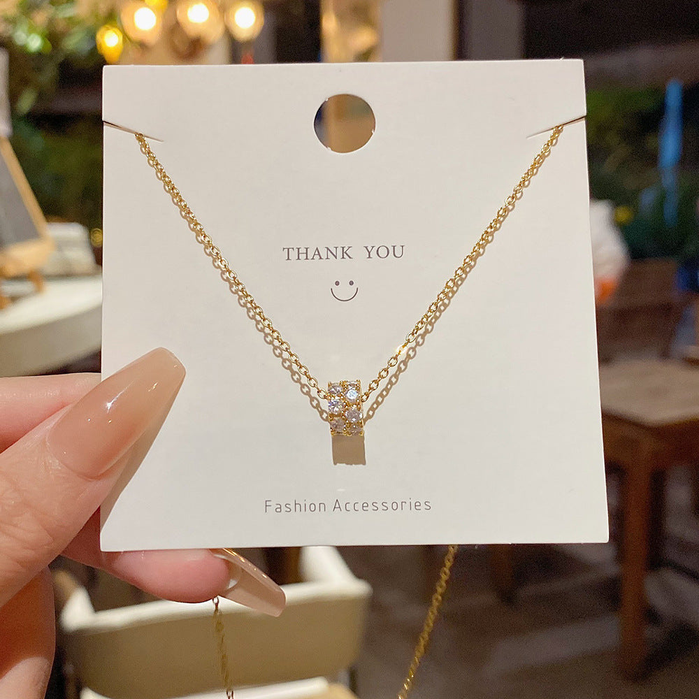 Female Summer Temperament Wild Titanium Steel Clavicle Necklaces