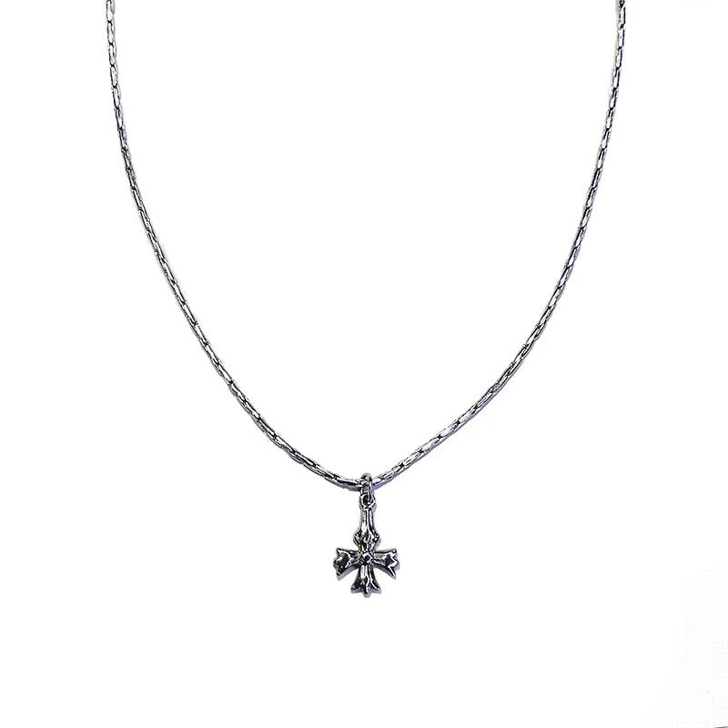 Women's Titanium Steel No Fading Cross Clavicle Chain Necklace