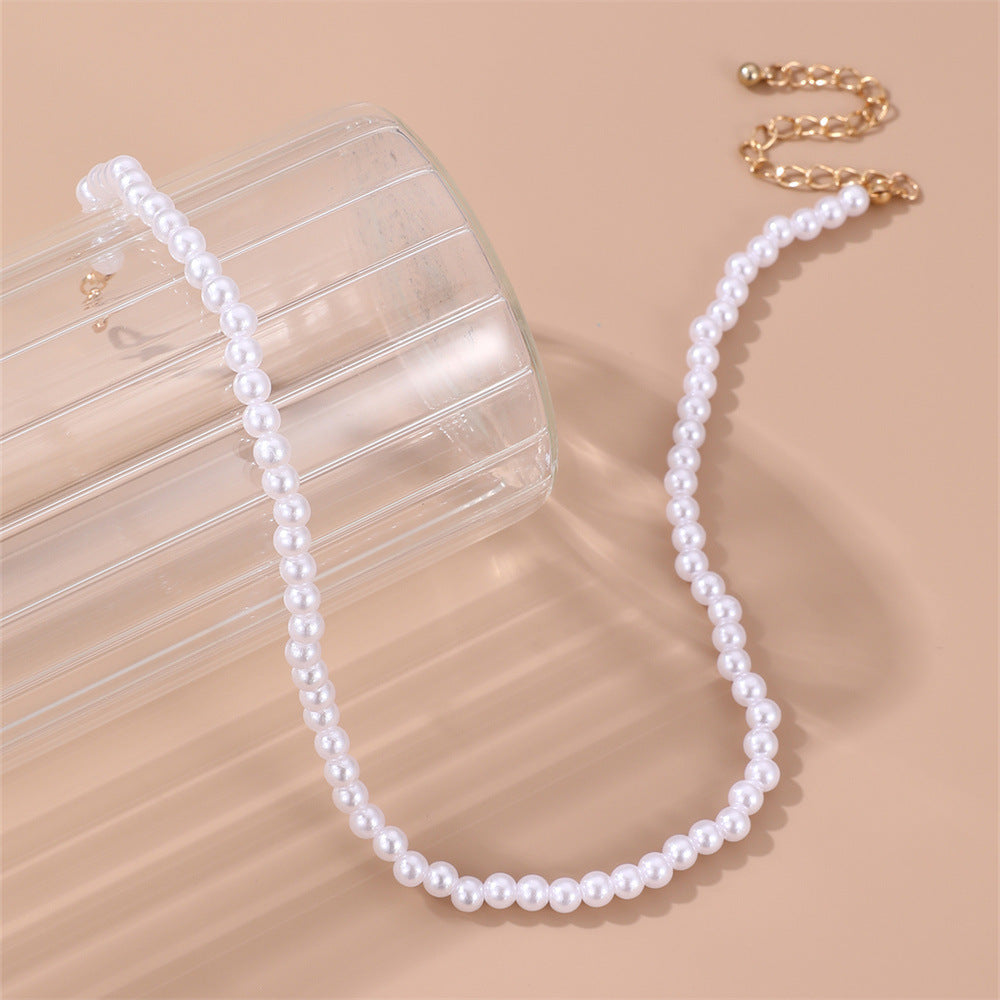 Fashion Elegant Perfect Circle Imitation Pearl Necklaces