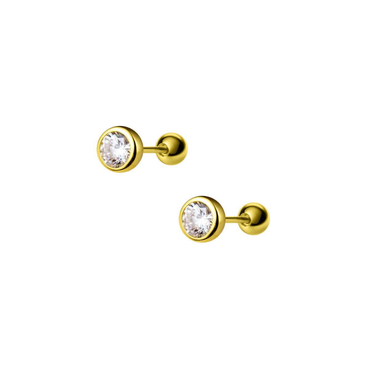 Women's Diamond Threaded Korean Simple Summer Tightening Buckle Earrings