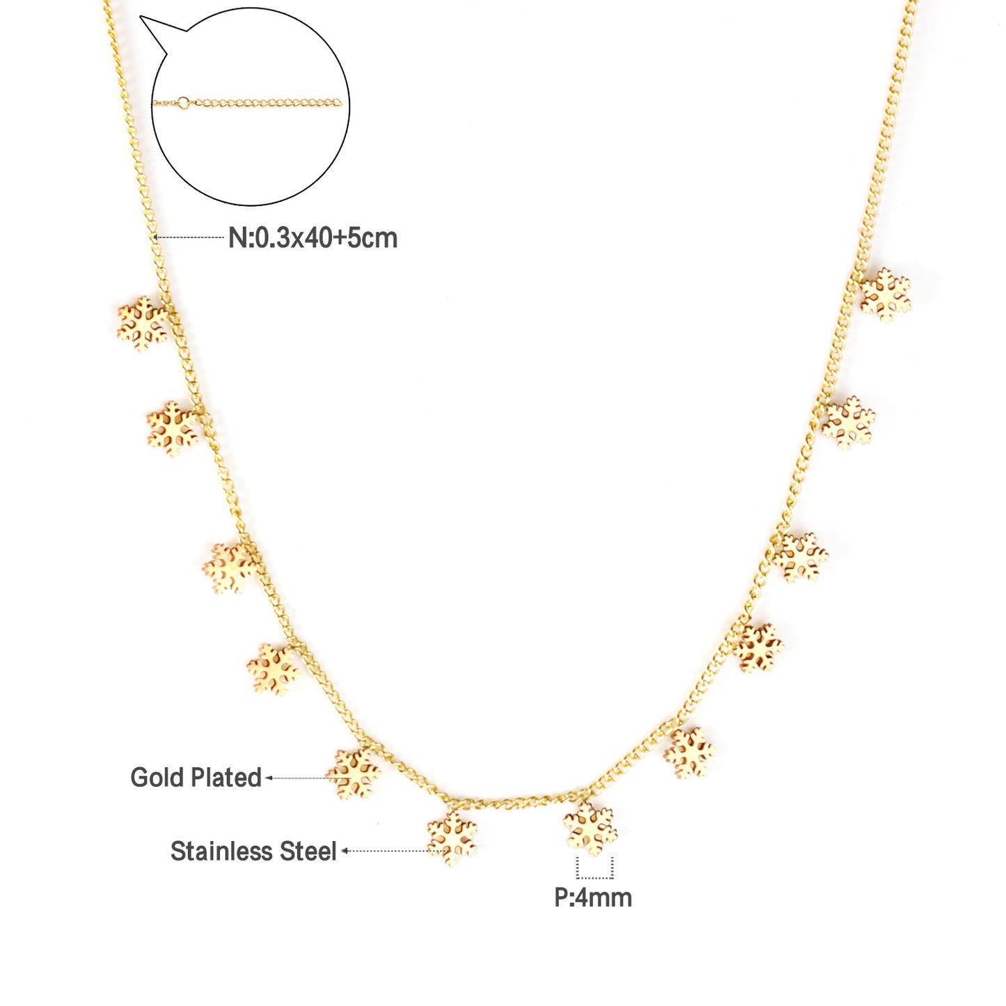 Niche High-grade Simple Temperamental Geometric Electroplated Stainless Necklaces