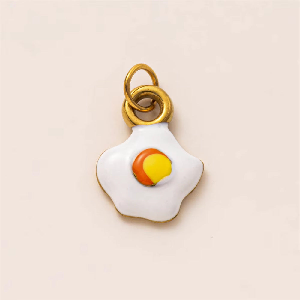 Mushroom Parts Vacuum Plating Gold Color Pendants