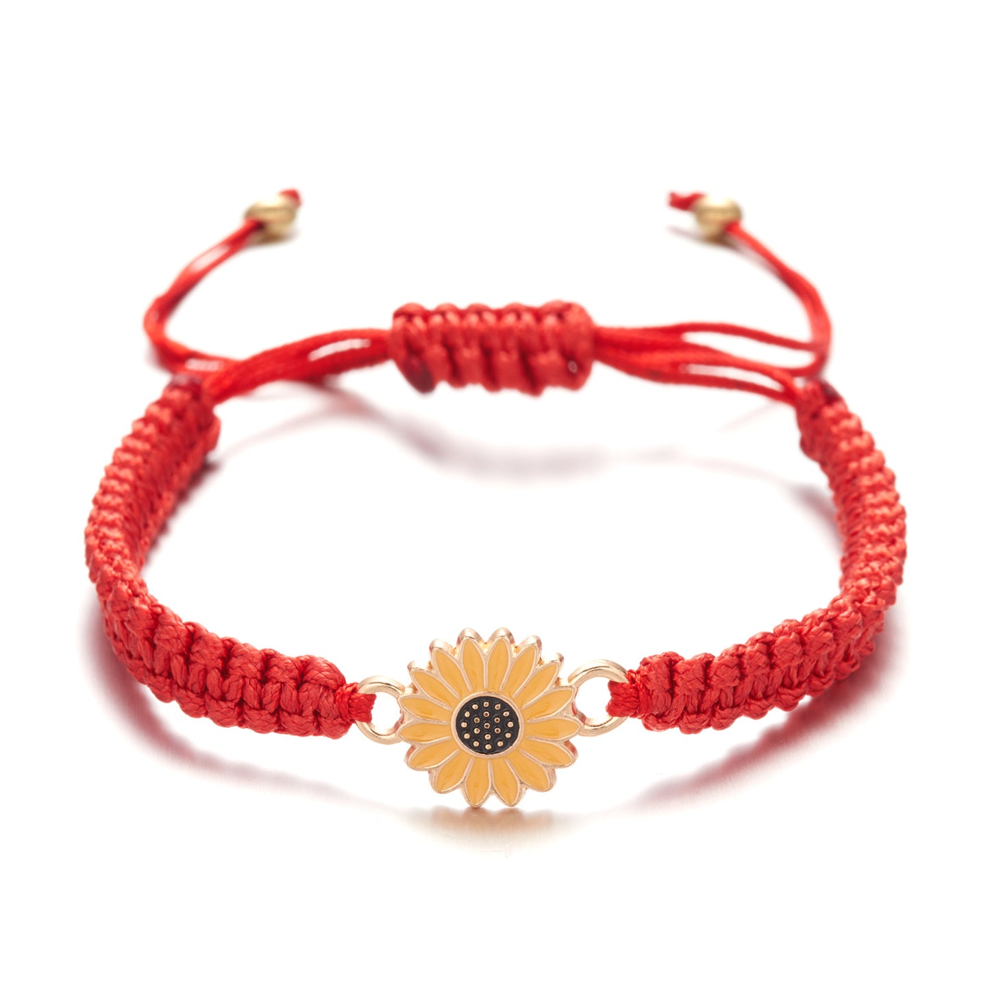 Handmade Woven Sunflower Fashion Daisy Couple Bracelets