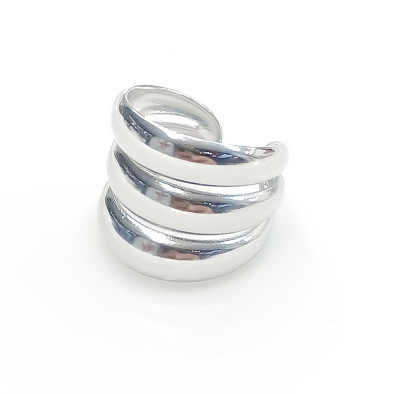 Steel Open-end Niche Design Couple Stainless Rings