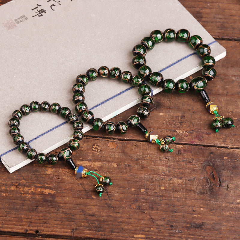 Women's & Men's Broadcast Fragrant Gray Colored Glaze Round Bracelet