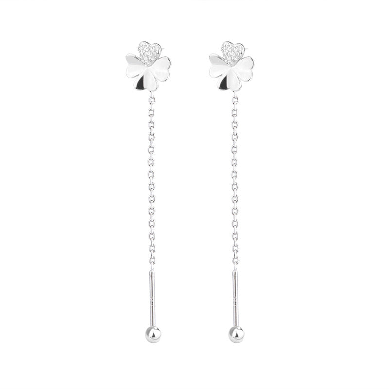 Women's Trendy Clover Lines Elegant Round Face Slimming Earrings
