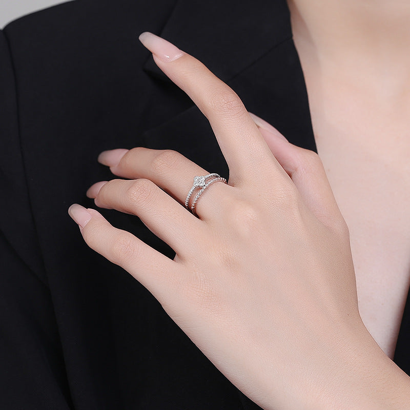 Elegant High-grade Heart-shaped Female Simple Opening Bracelets