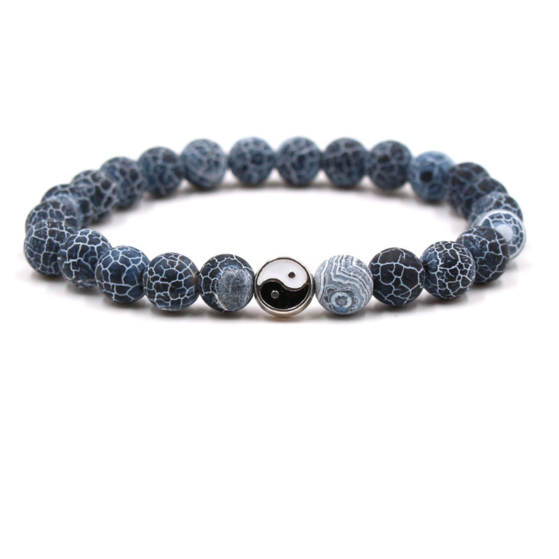 Women's & Men's Stone White Turquoise Volcanic Rock Gossip Bracelets