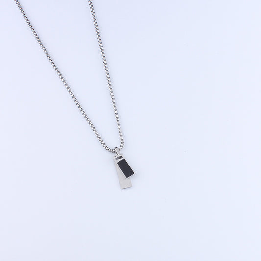 Women's & Men's No Fading Double Street Stainless Simple Pendants