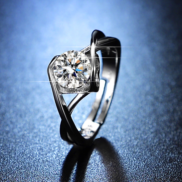 Women's Moissanite More Than Karat Imitation Diamond Rings