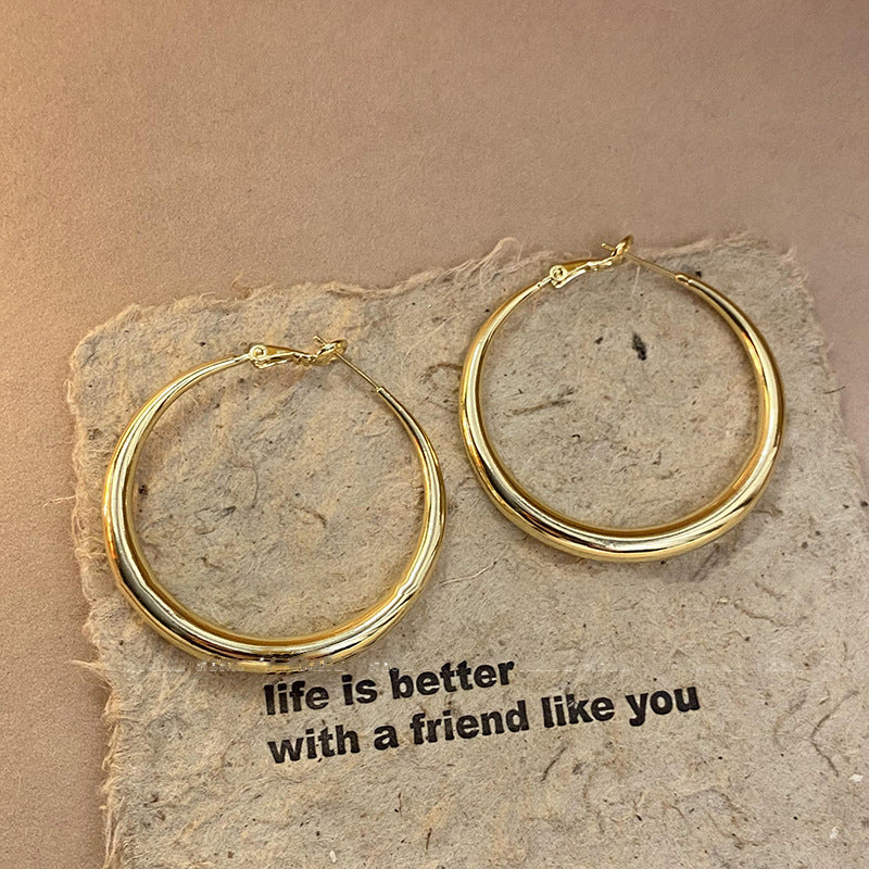 Sier Needle Exaggerated Round Simple Fashion Personalized Cold Style Ear Bracelets