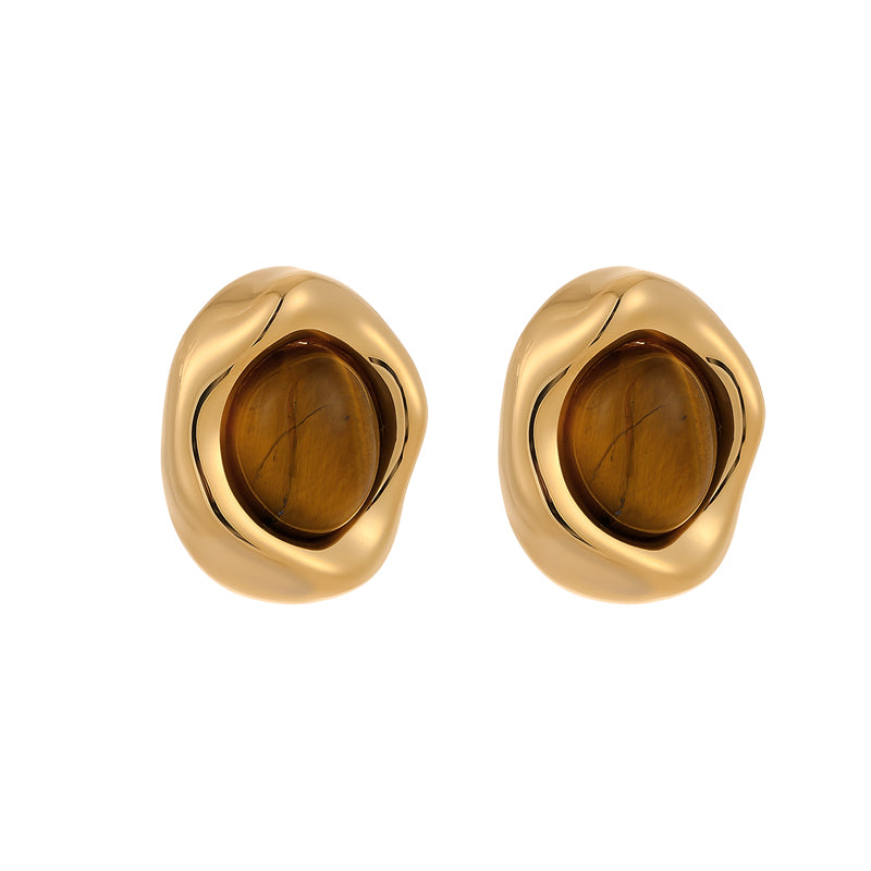 Women's Retro Affordable Luxury High-grade Ear Atmosphere Round Niche Earrings