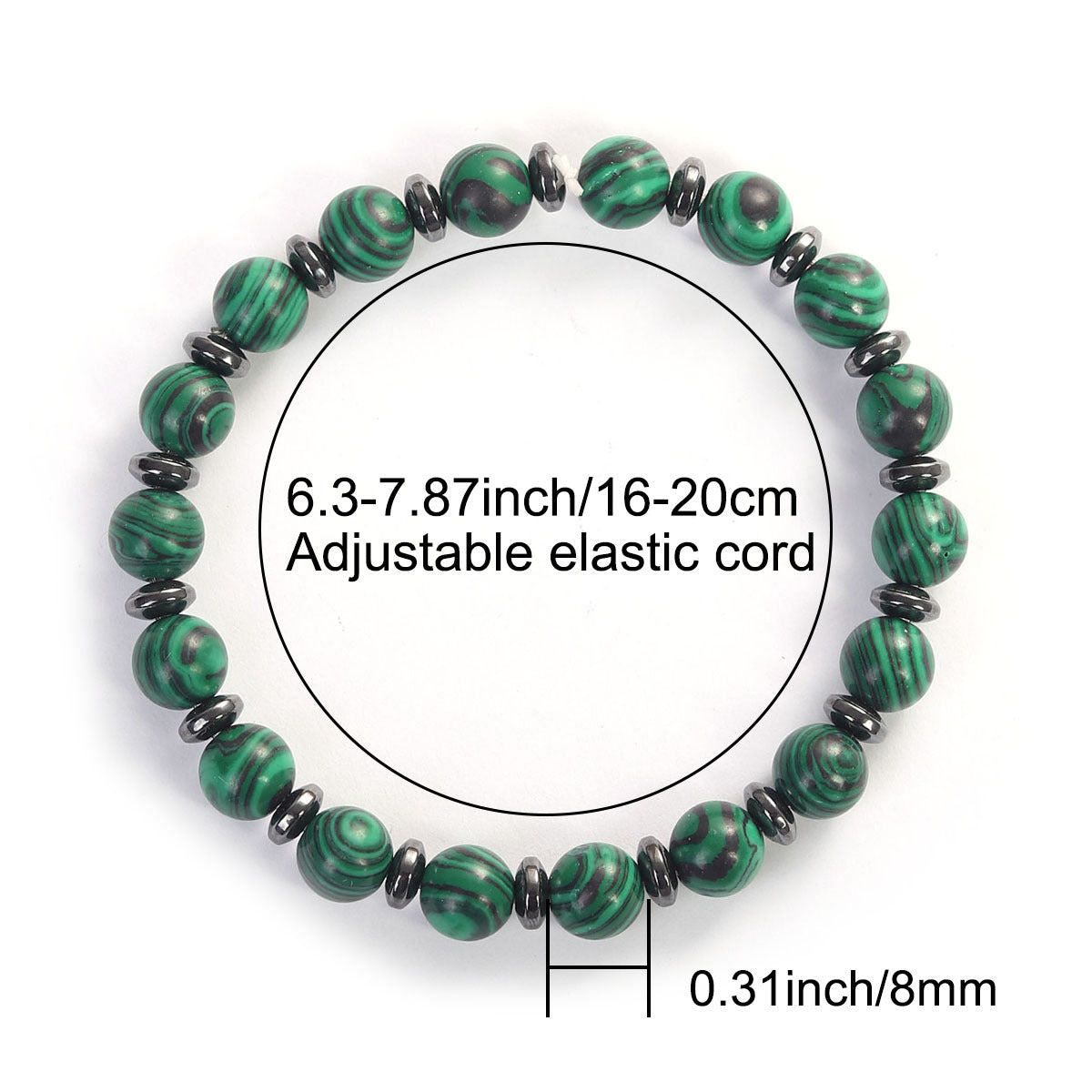 Overseas Beaded Malachite Making Filament Handmade Bracelet