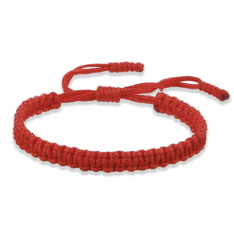 Handmade Woven Jin Gang Knot Flat Colorful Lucky Carrying Strap Bracelet