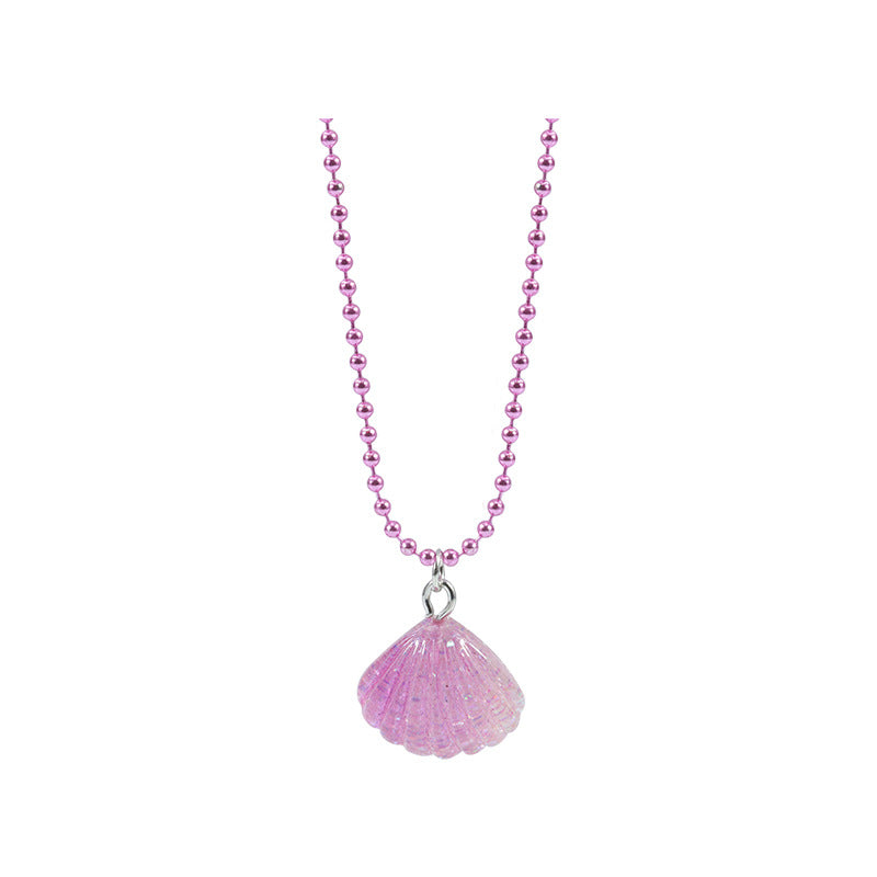 Children's Shell Ocean Series Pink Party Friendship Necklaces