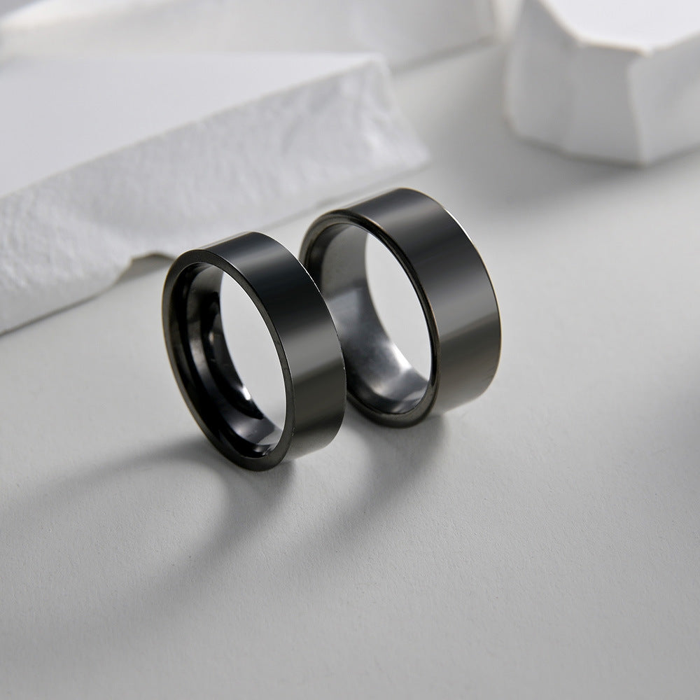 Fashion Simple Style Stainless Steel Couple Rings