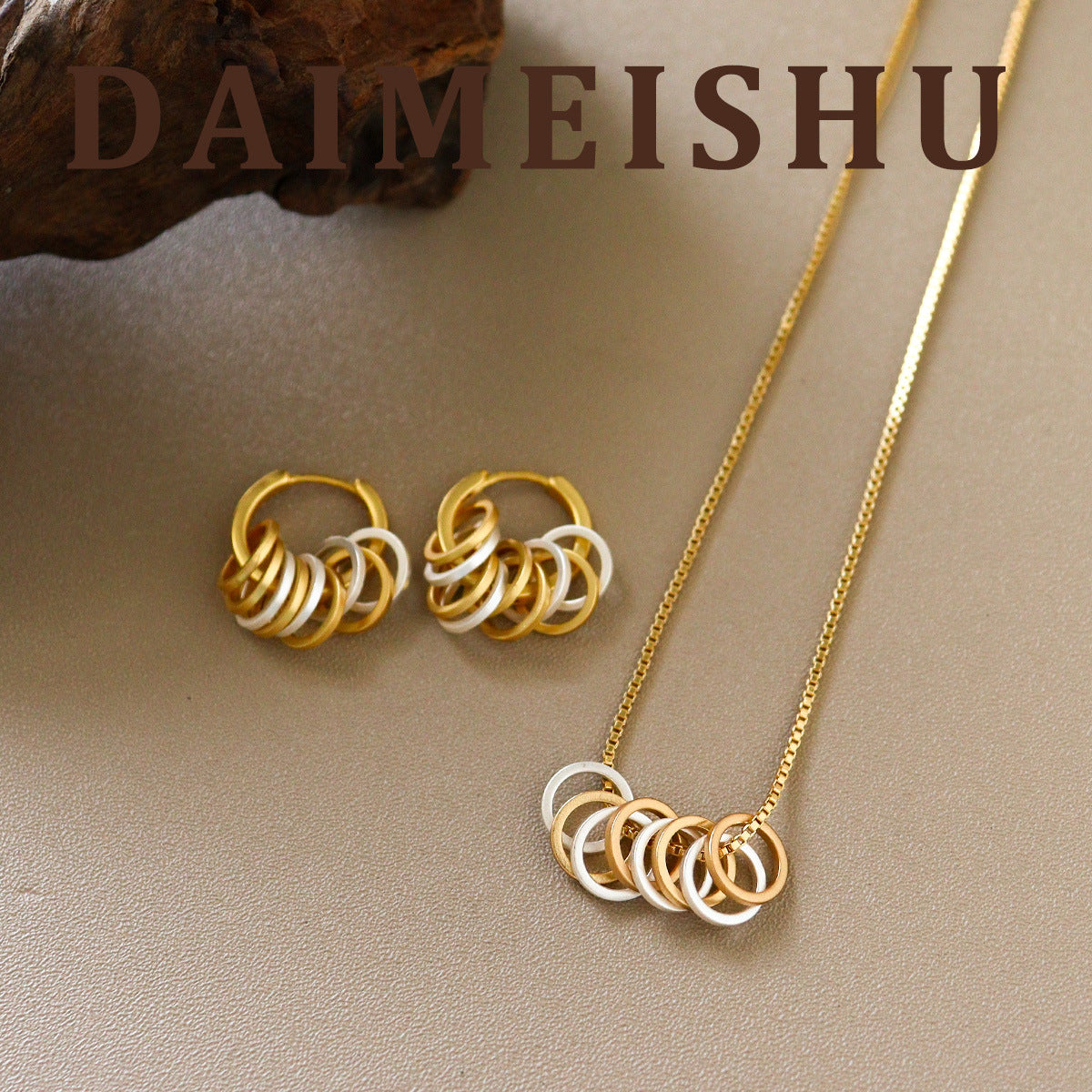 Fashion Simple Matte Geometric Circle Light Luxury Necklace