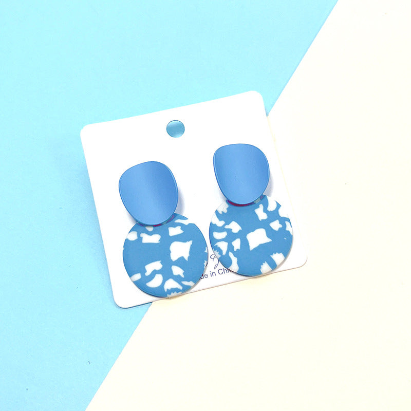 Women's Polymer Clay Small Cute Geometric Pattern Earrings