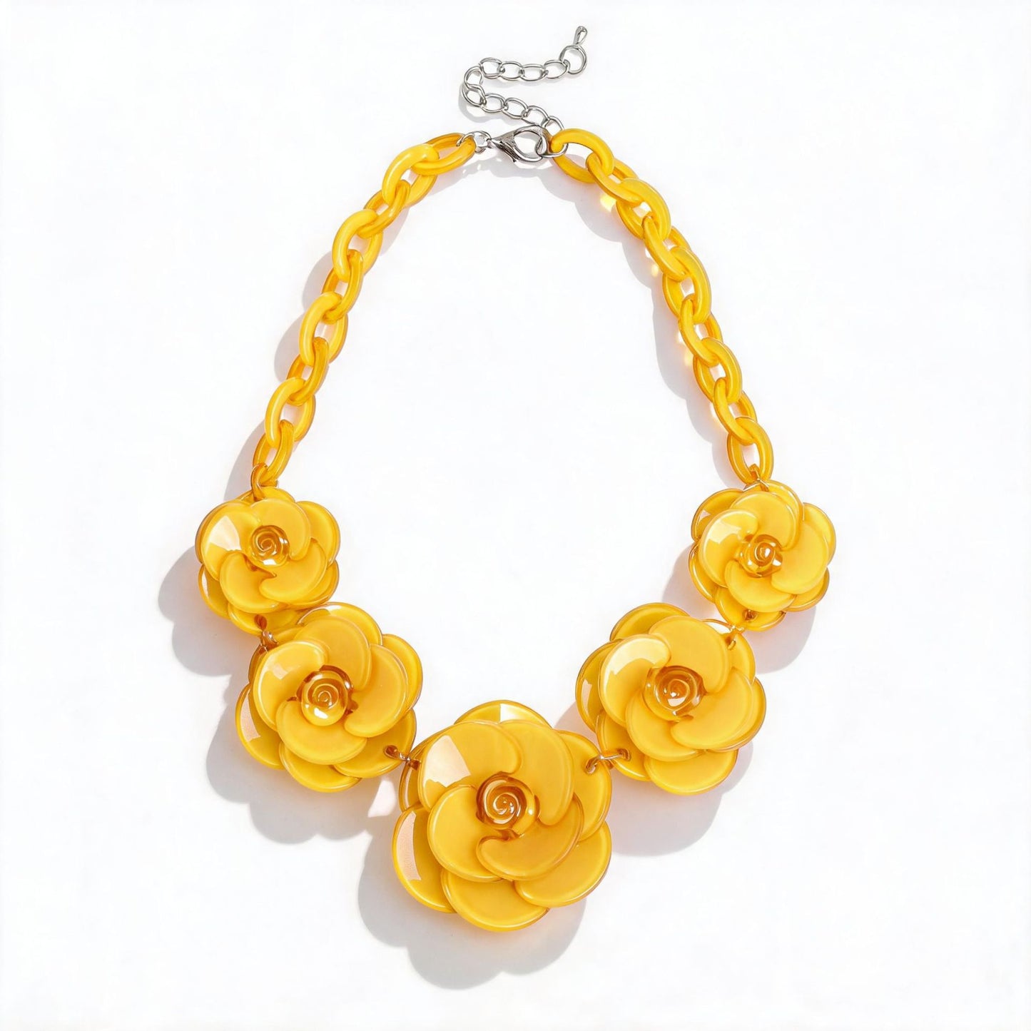 Women's Flower Bohemian Style Dopamine Contrast Color Rose Necklaces