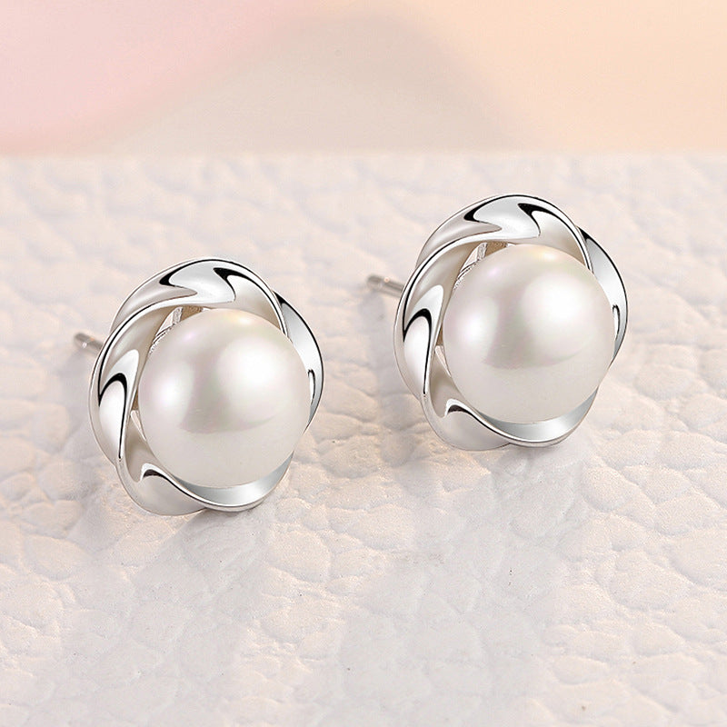 Flower Pearl Rose Korean Style Fashion Rings