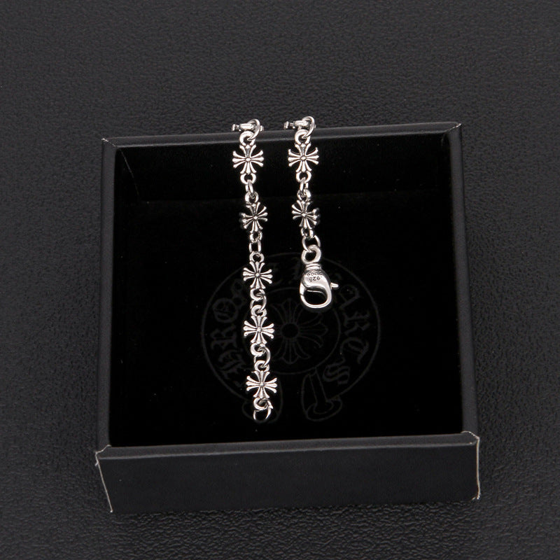 Women's & Men's Type Retro Hip Hop Boys Personality Chain Couple Army Flower Bracelets