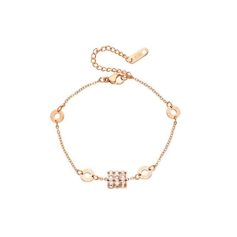 Jeweled Fashionable Light Luxury High-grade Twin Small Bracelet