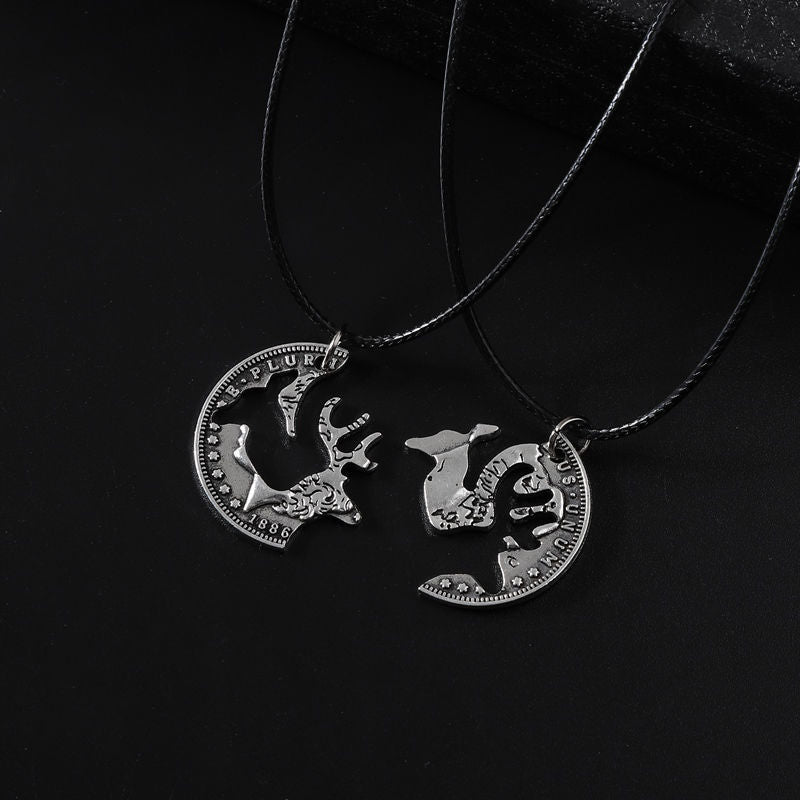 Couple Pair Personality Minimalist Girlfriend Gifts Korean Necklaces