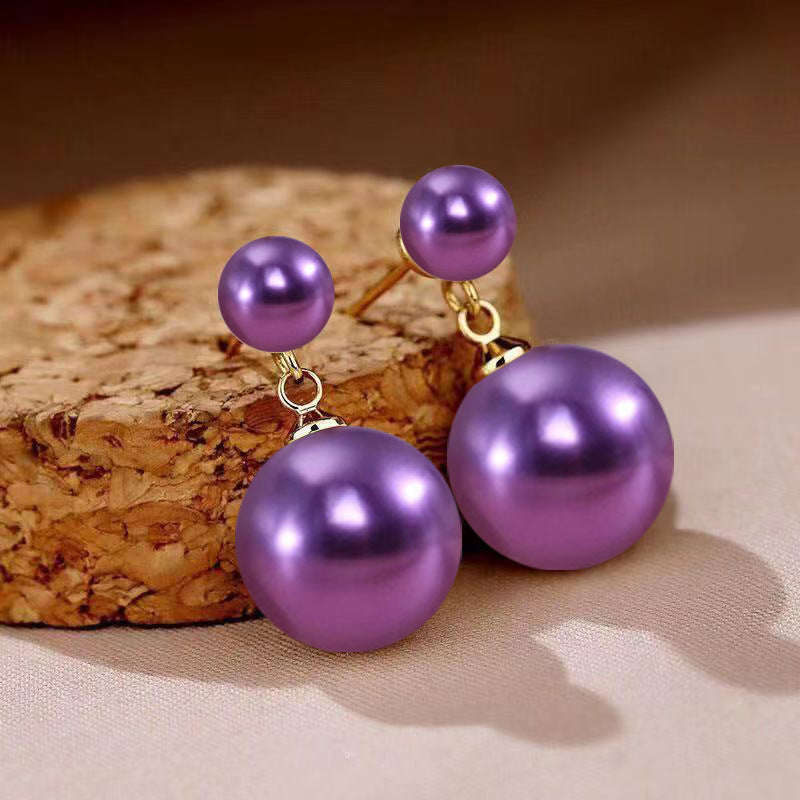 Small Demon Purple Pink Gold Red Imitation Stud Earrings