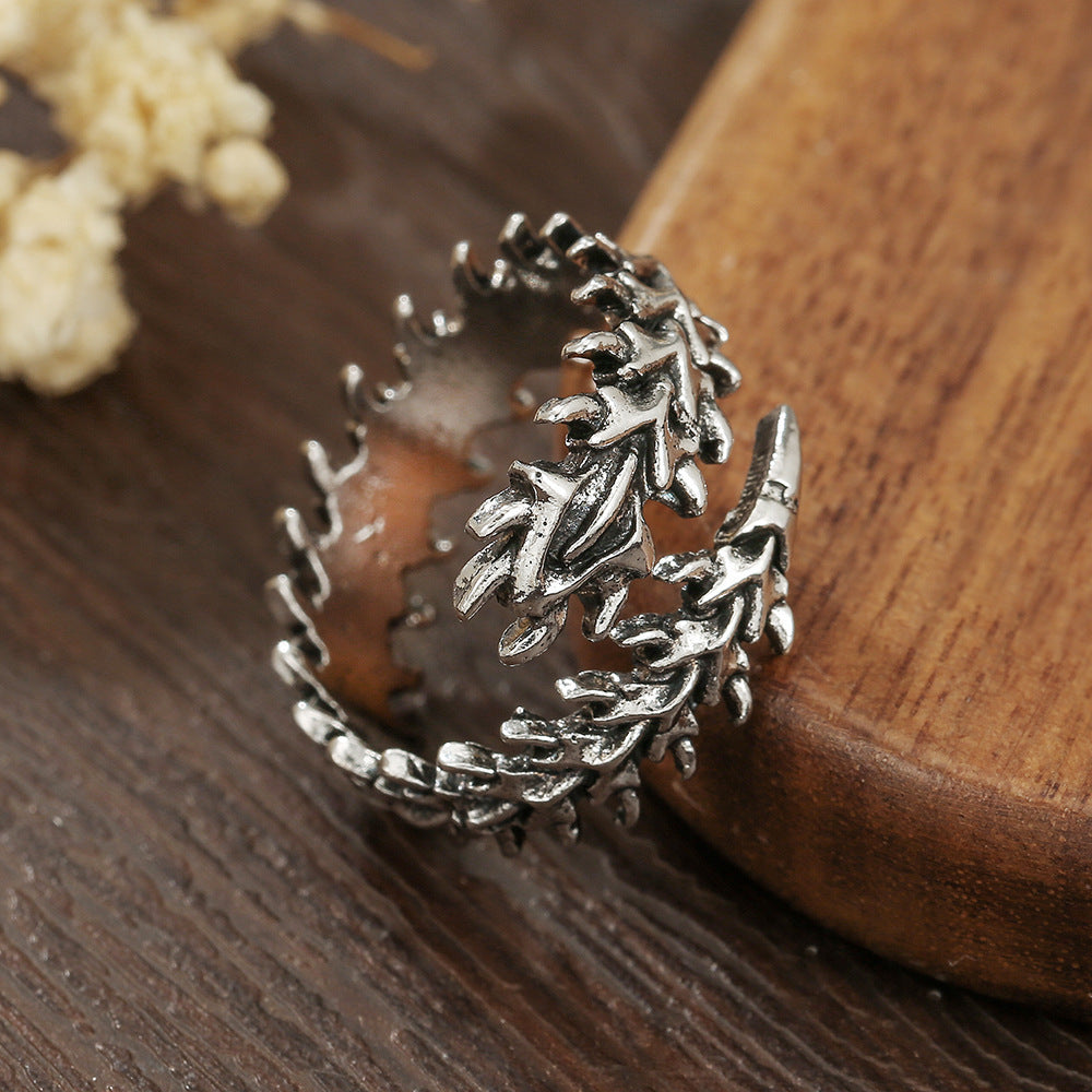 Women's & Men's Punk Backbone Skull Personality Retro With Opening Adjustable Centipede Rings