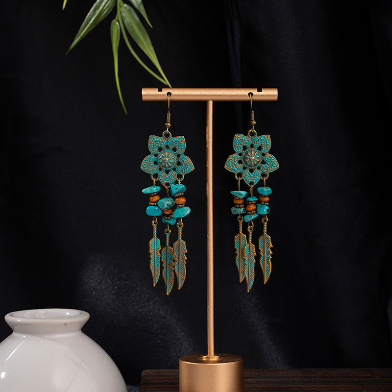 Tassel Female Geometric Hollow Unique Personalized Earrings