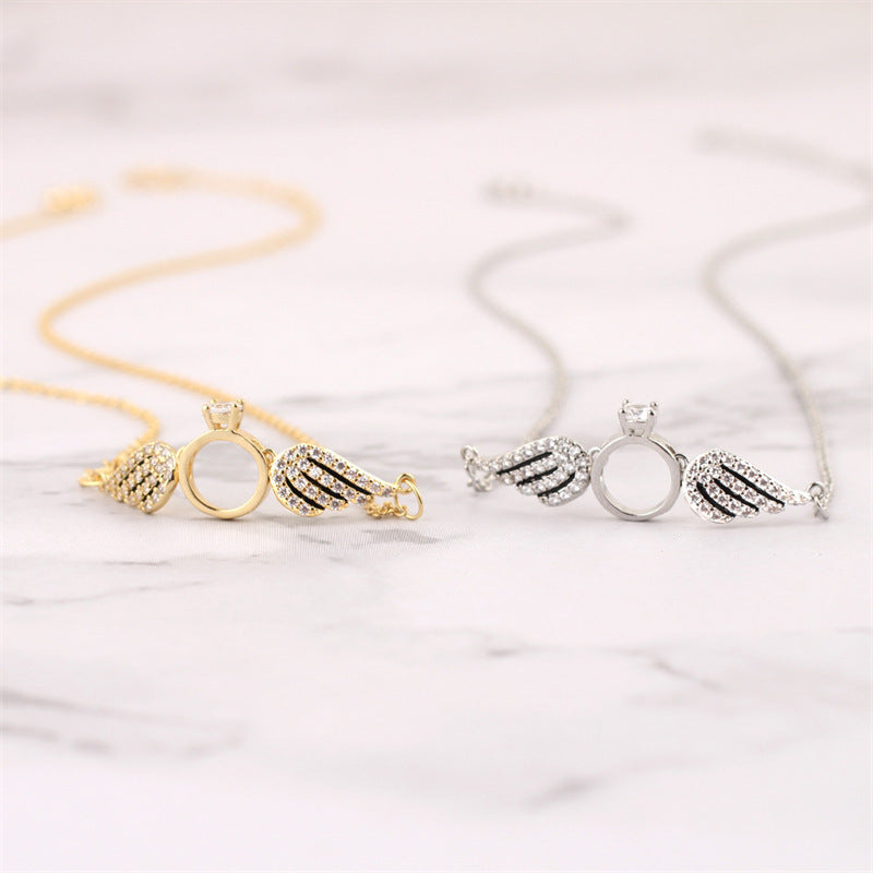 Full Diamond Angel Wings Retro Affordable Pendants