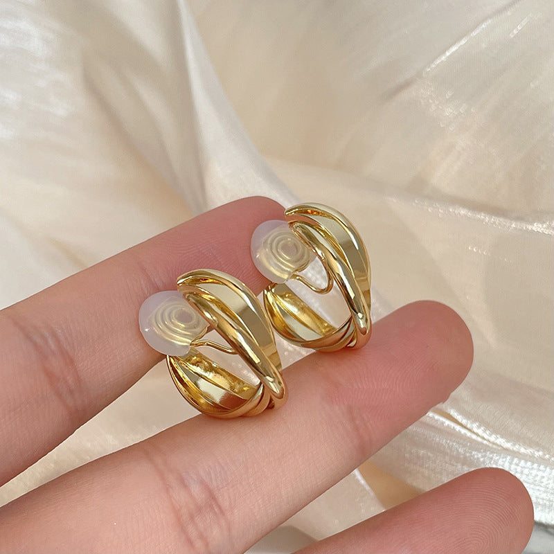 Female Design High Sense Temperament Unique Without Piercing Mosquito Coil Earrings
