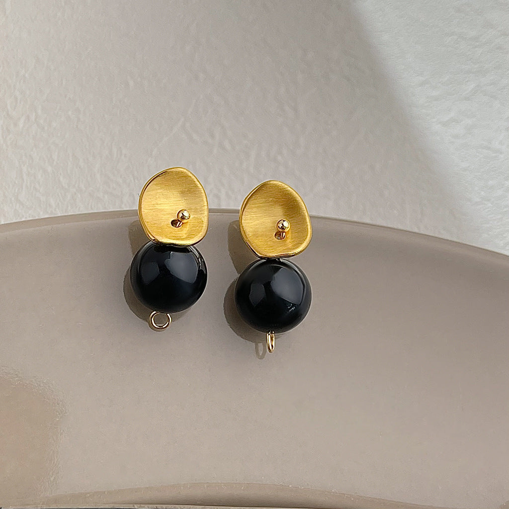 Matte Texture Geometric Female Niche Fashion Earrings