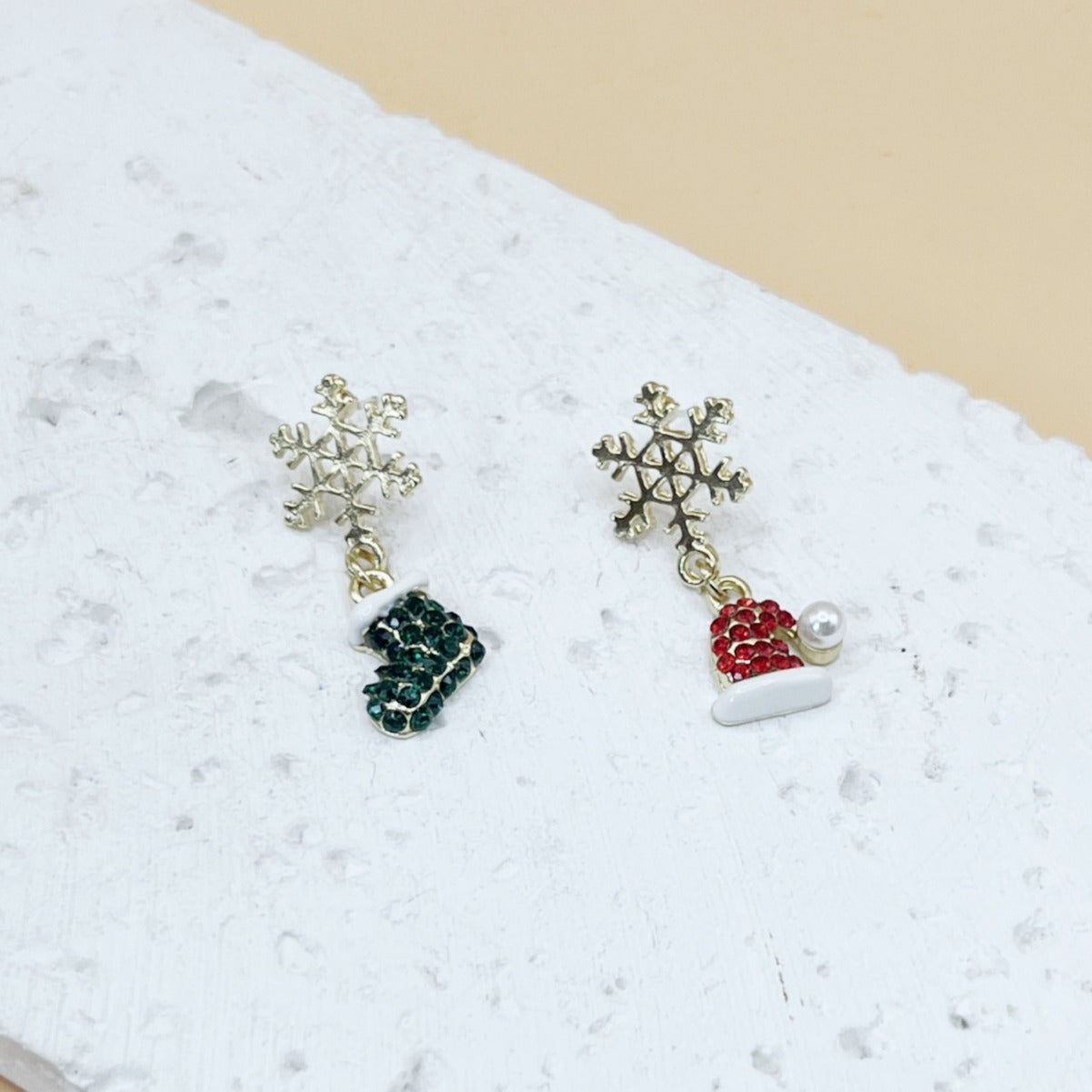 Snowflake Christmas Tree Fashion Trend Holiday Earrings