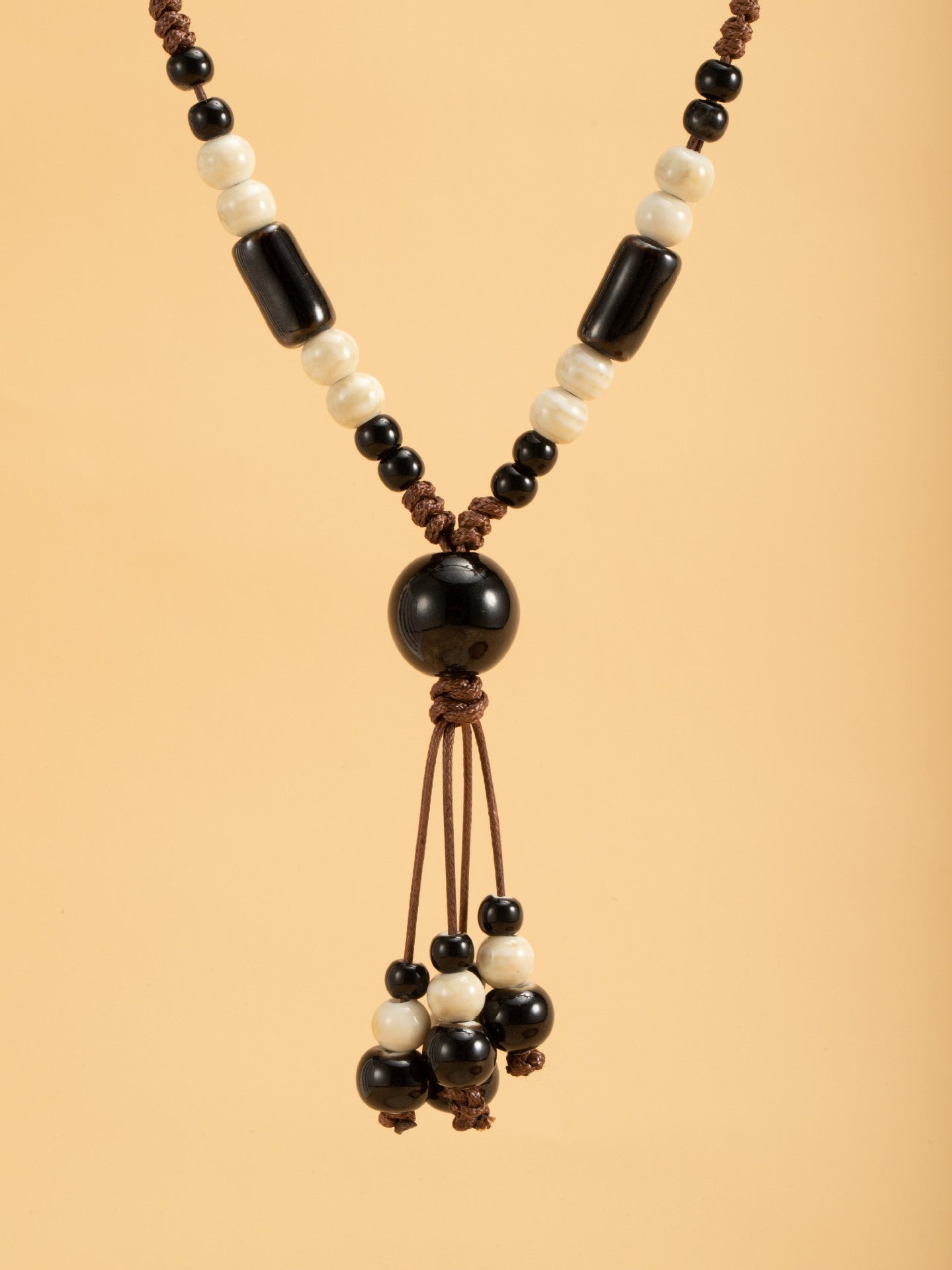 Women's Style Ceramic Bohemian Tassel Sweater Chain Necklace