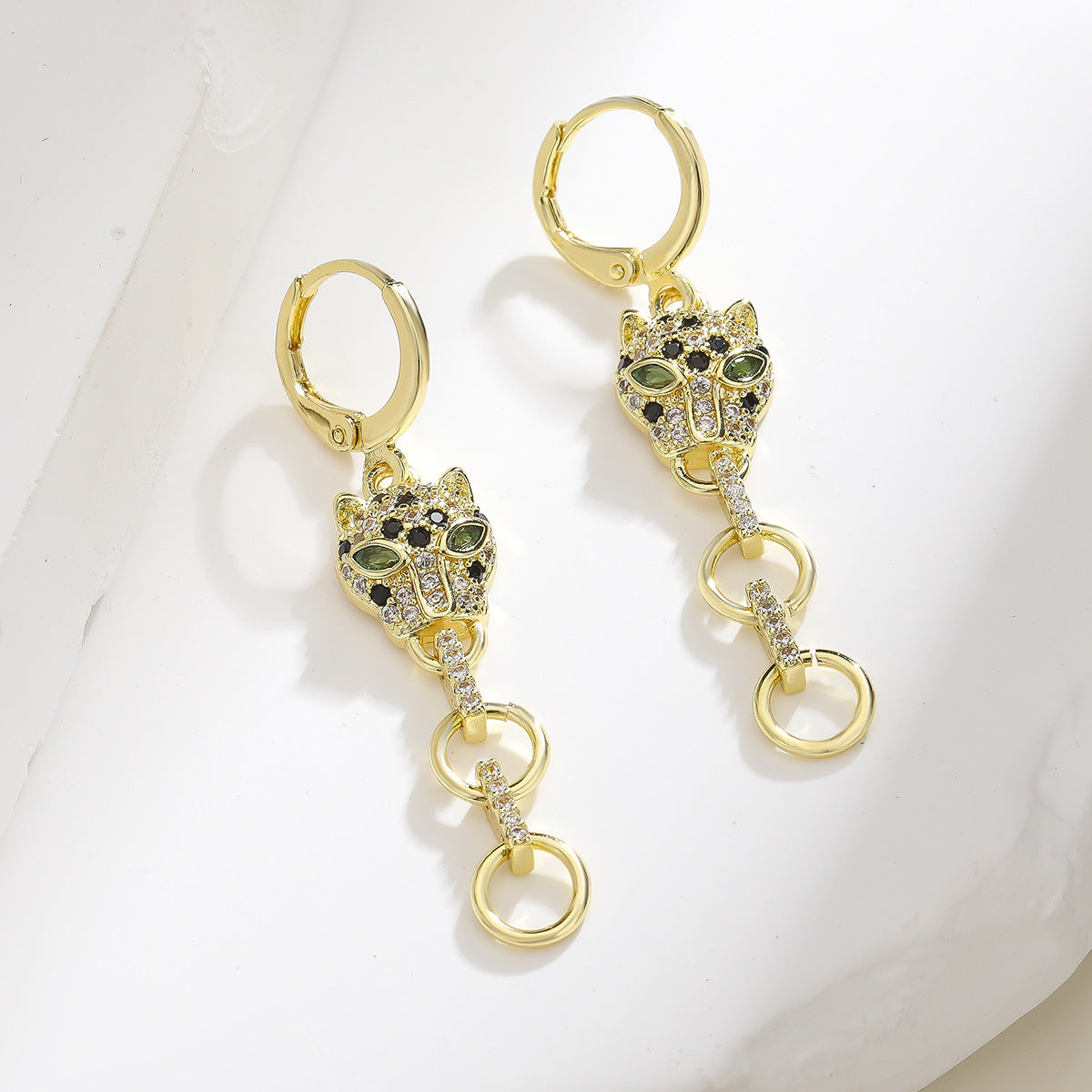 Women's Leopard Head High Sense Special Interest Light Earrings