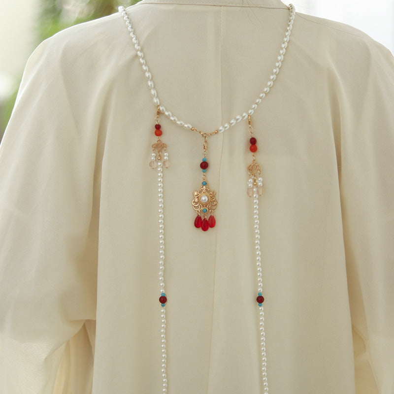 Han Chinese Clothing Cheongsam Of Precious Stones Super Fairy Fringe Necklaces