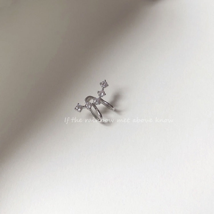 Clip Without Pierced Female Frosty Style Unique Auricular Needle Stud Earrings