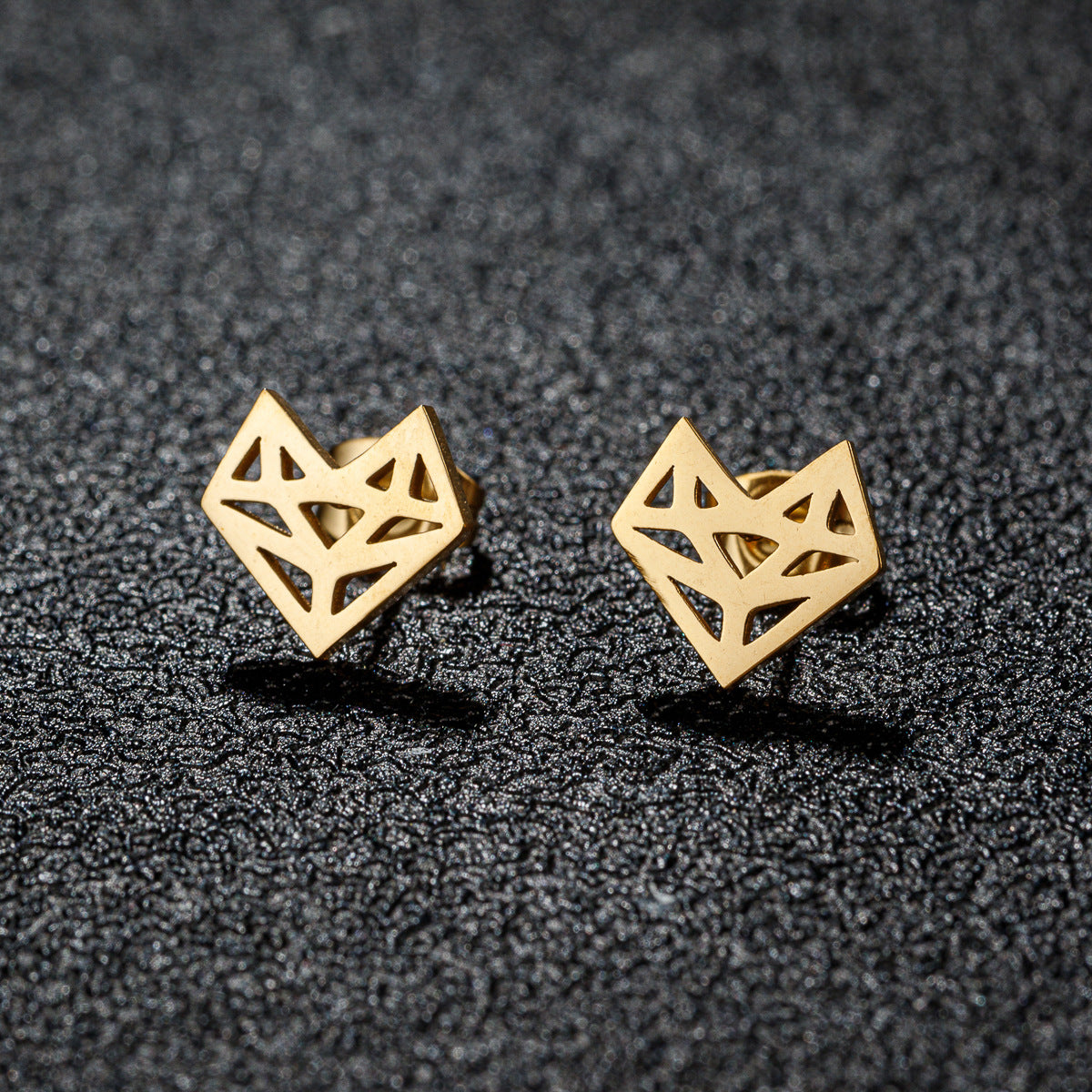 Women's Fashion Stainless Steel Personality Simple Style Bowknot Stud Earrings